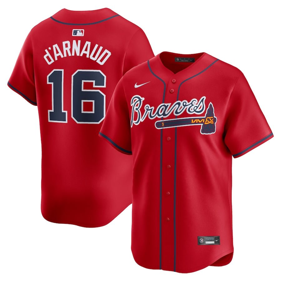 Travis d&acirc;��Arnaud Atlanta Braves Jersey red