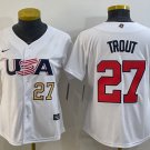 Mike Trout Team USA Baseball jersey white