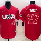 Mike Trout Team USA Baseball jersey Red
