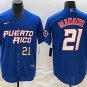 Roberto Clemente Puerto Rico jersey Blue