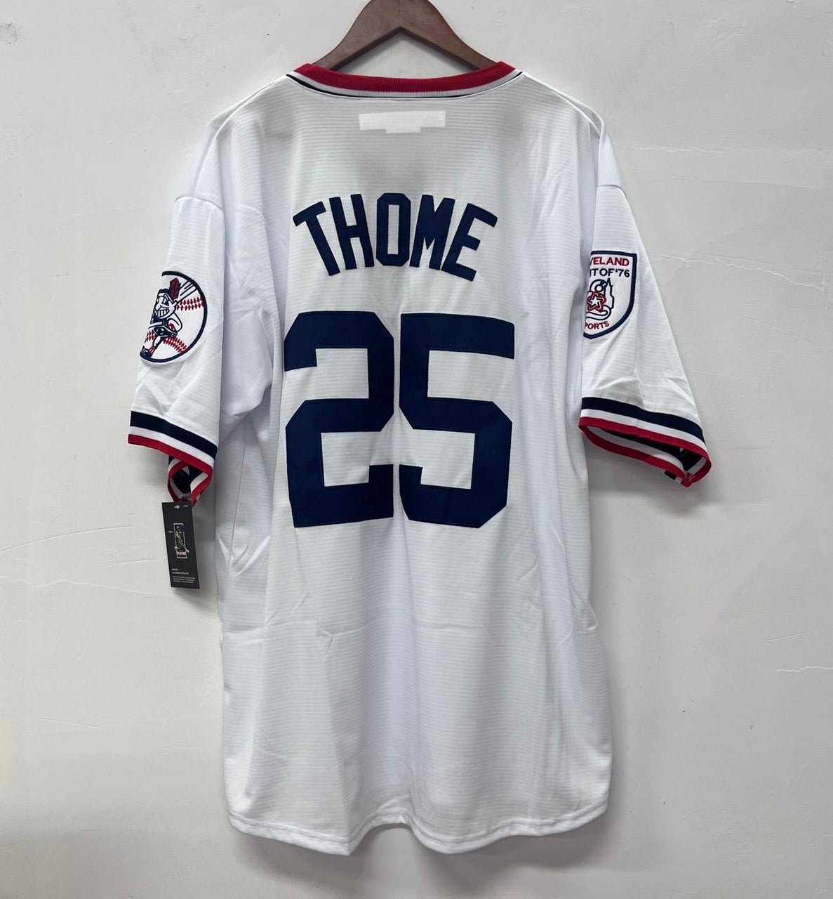 Jim Thome Cleveland Indians Official Baseball Retro Jersey Majestic white
