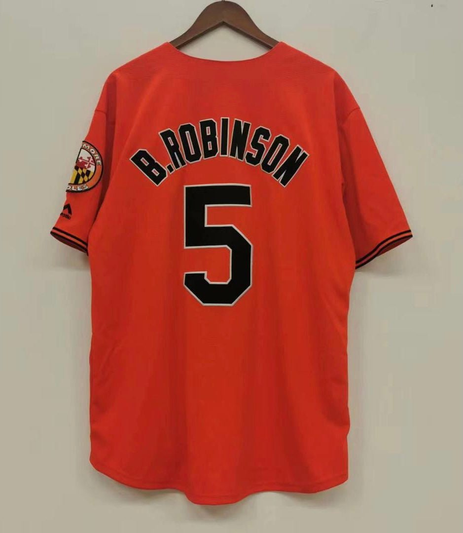 Brooks Robinson Baltimore Orioles Official Baseball Jersey Majestic orange