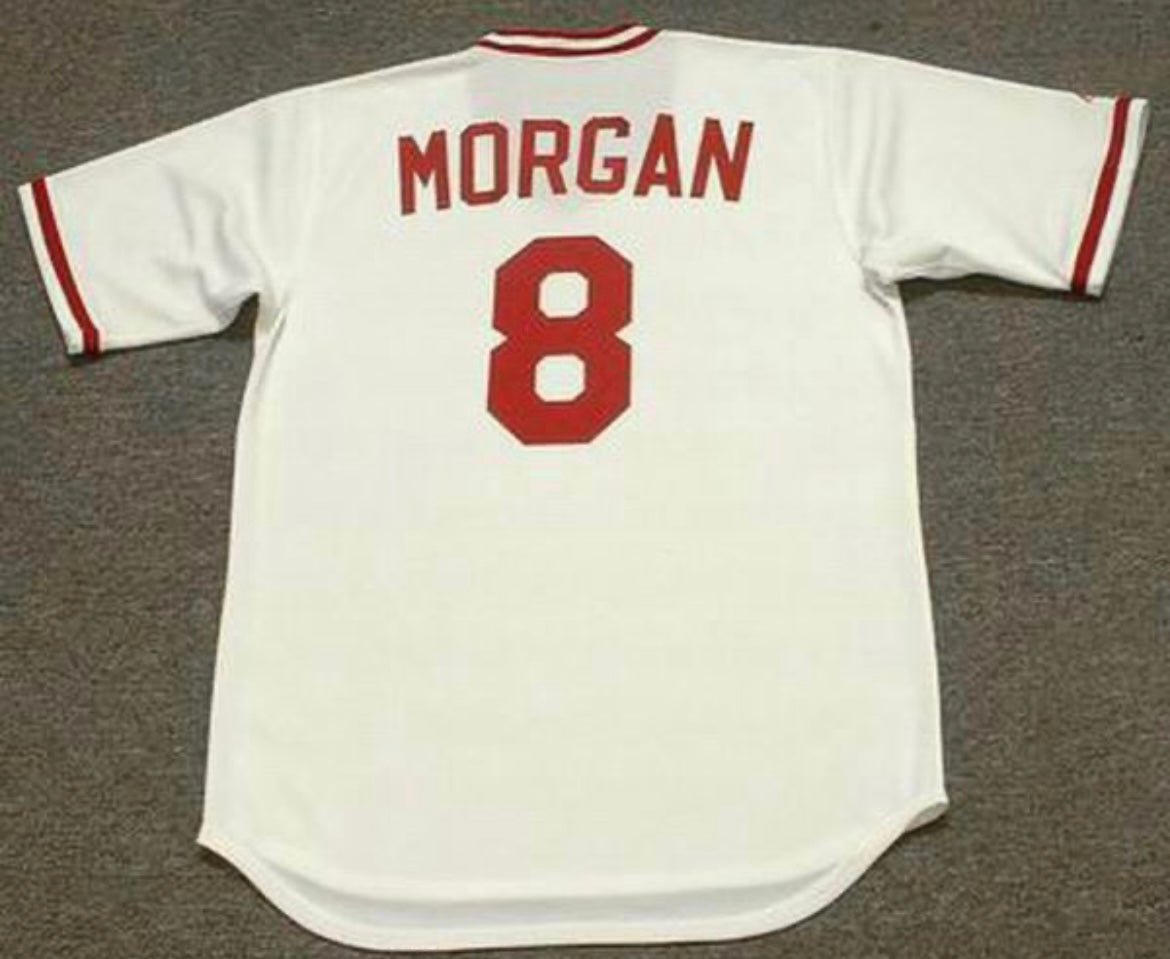 Joe Morgan Cincinnati Reds Official Baseball Majestic Jersey