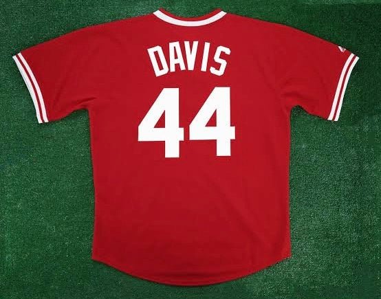 Eric Davis Cincinnati Reds Official Baseball Majestic Jersey RED
