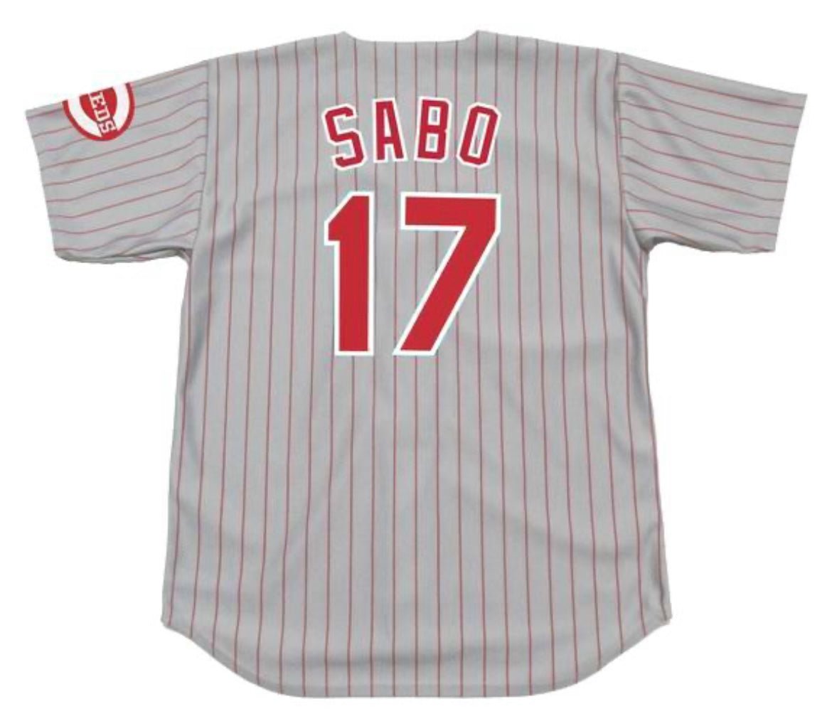 Chris Sabo Cincinnati Reds Official Baseball Majestic Jersey