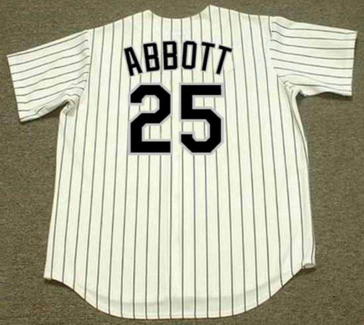 Jim Abbott Chicago White Sox Official Baseball Majestic Jersey