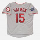 Tim Salmon Anaheim California Angels Official Baseball Majestic Jersey gray