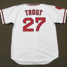 Mike Trout 1970’s retro Anaheim California  Angels Official Baseball Majestic Jersey