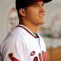 Mike Trout 1970&acirc;��s retro Anaheim California  Angels Official Baseball Majestic Jersey