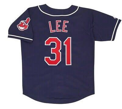 Cliff Lee Cleveland Indians Official Baseball Majestic jersey Blue