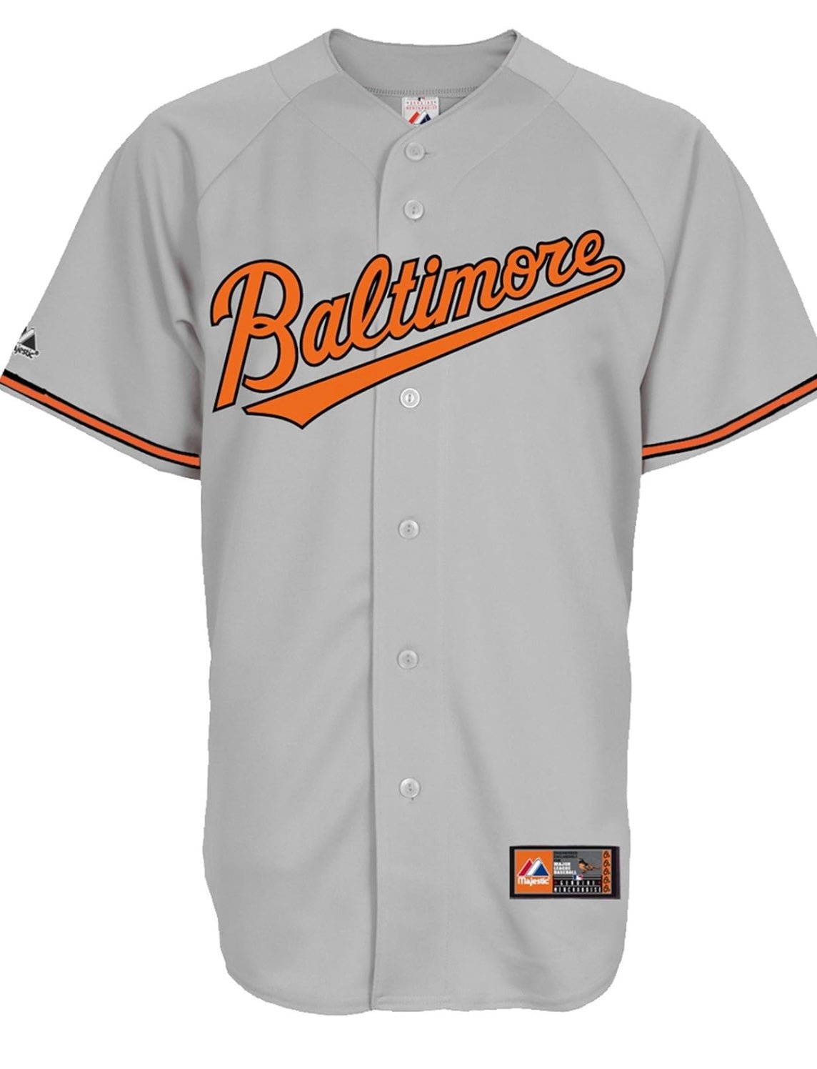 Brian Roberts Baltimore Orioles Official Baseball Majestic Jersey gray