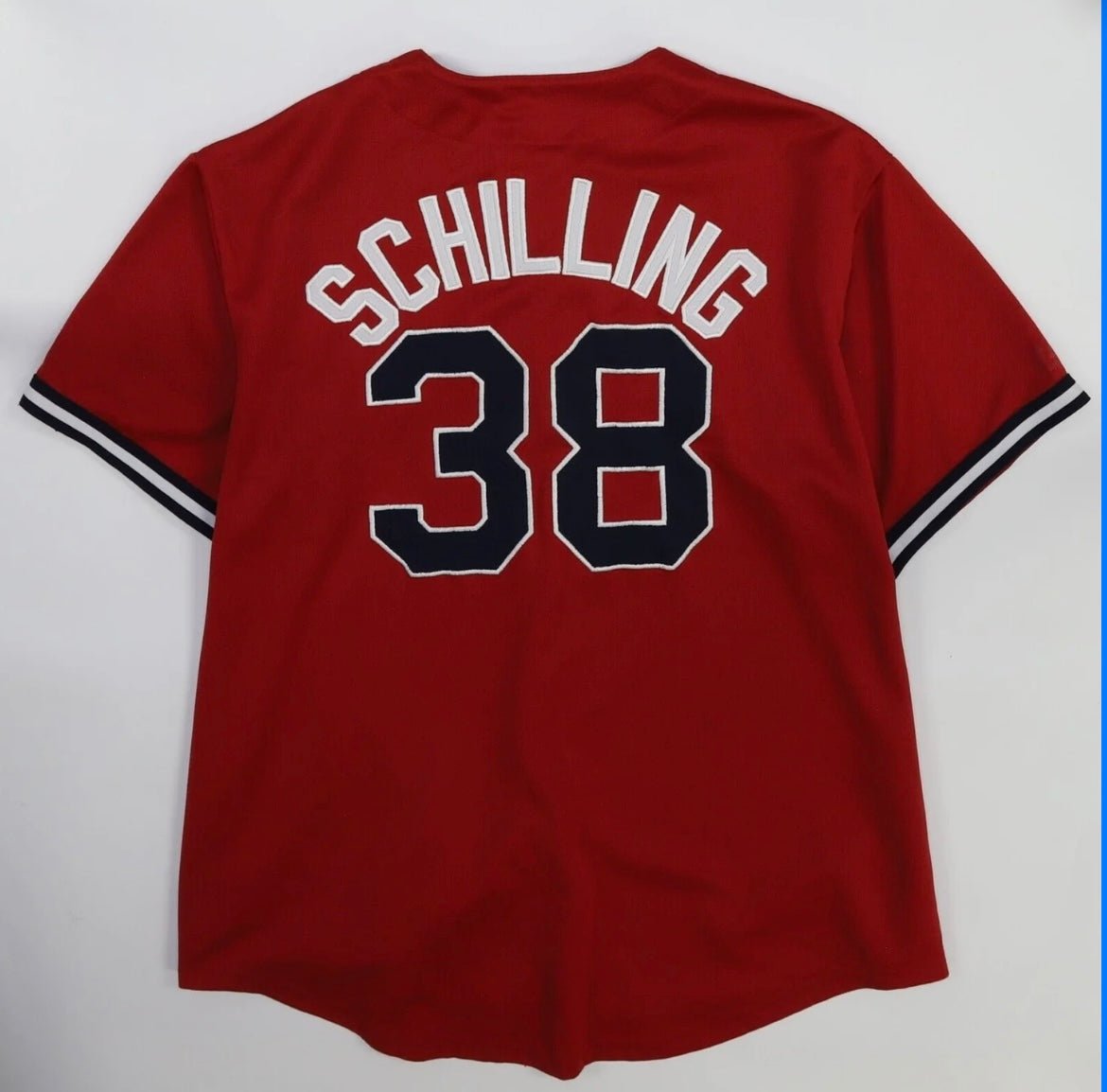Curt Schilling Boston Red Sox Official Baseball Majestic Jersey red