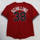Curt Schilling Boston Red Sox Official Baseball Majestic Jersey red
