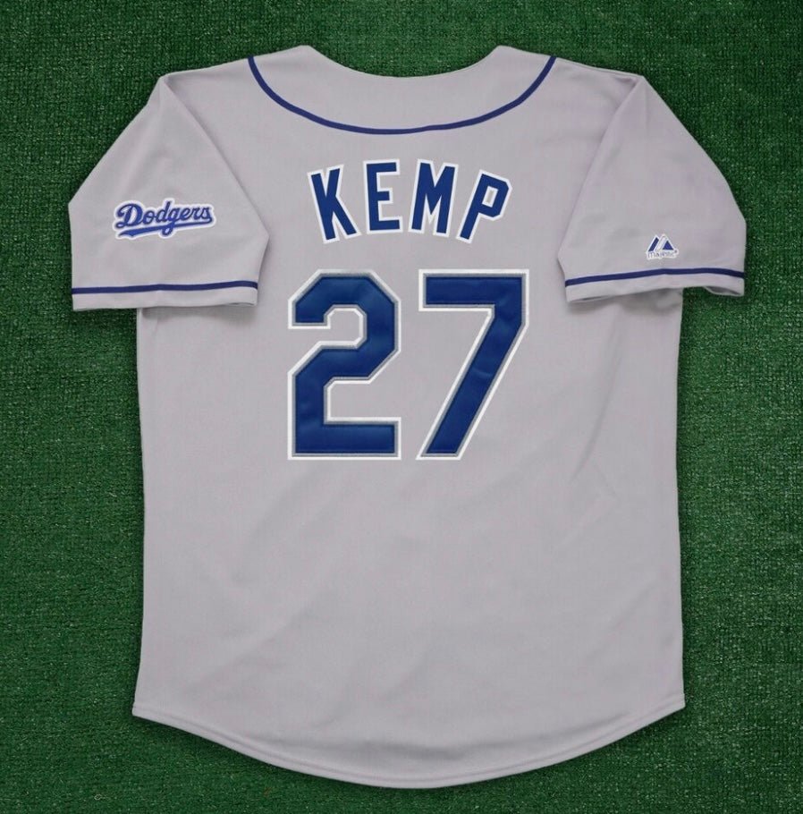 Matt Kemp Los Angeles Dodgers Official Baseball Majestic Jersey gray