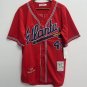 Hank Aaron Atlanta Milwaukee Braves Jersey 1974 Mitchell & Ness Red