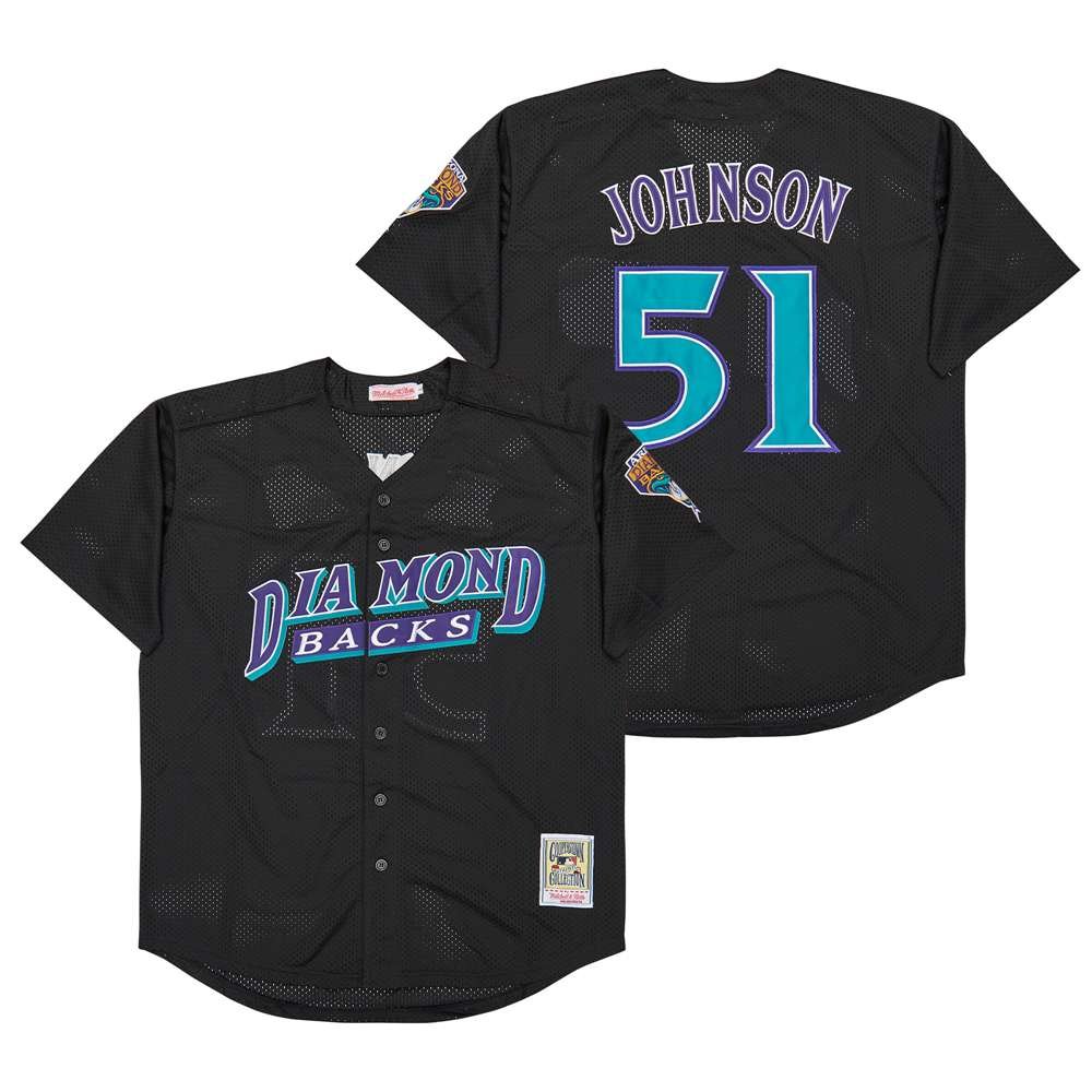 Randy Johnson Arizona Diamondbacks Official Baseball Jersey black