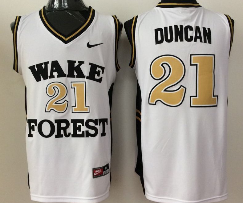 Tim Duncan Wake Forest Official NCAA Jersey