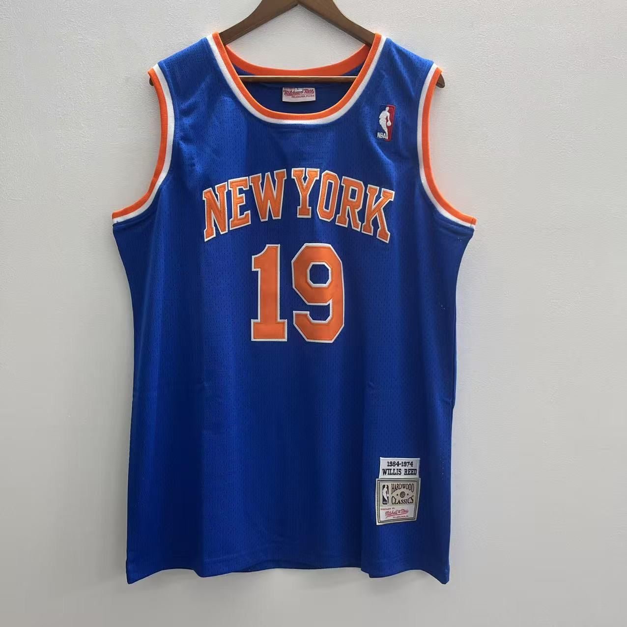 Willis Reed New York Knicks Official Basketball Mitchell & Ness Jersey blue