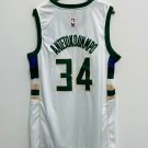 Giannis Antetokounmpo Milwaukee Bucks Official Basketball Jersey white
