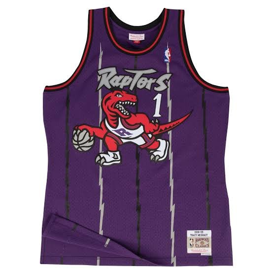 Tracy McGrady Toronto Raptors Official Basketball Mitchell & Ness Jersey