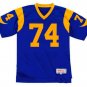 Merlin Olsen 1974 Los Angeles Rams Football Mitchell & Ness Jersey blue