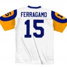 Vince Ferragamo 1979 Los Angeles Rams Football Mitchell & Ness Jersey White