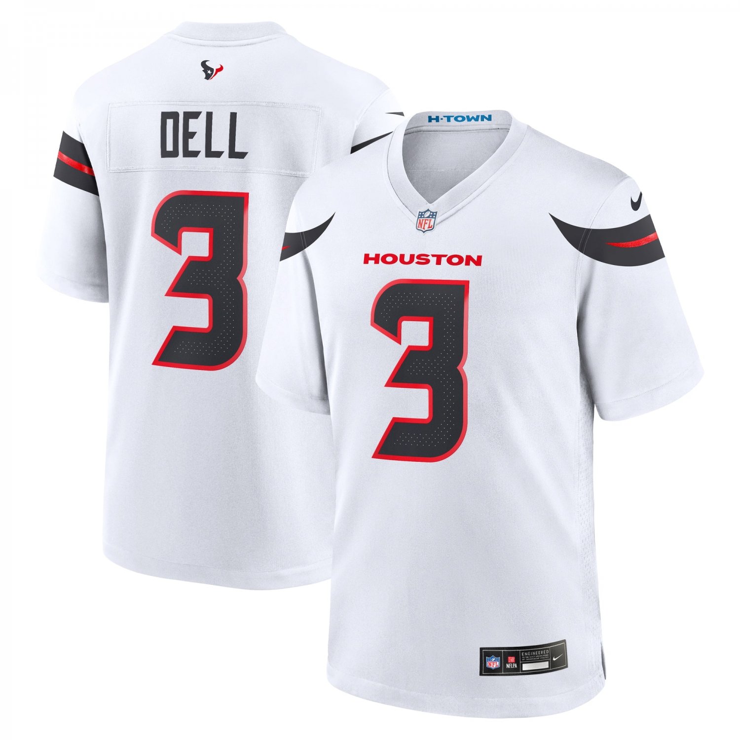 Tank Dell Houston Texans official Football Jersey white