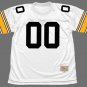 Any name & Number Pittsburgh Steelers Football Mitchell & Ness Jersey white