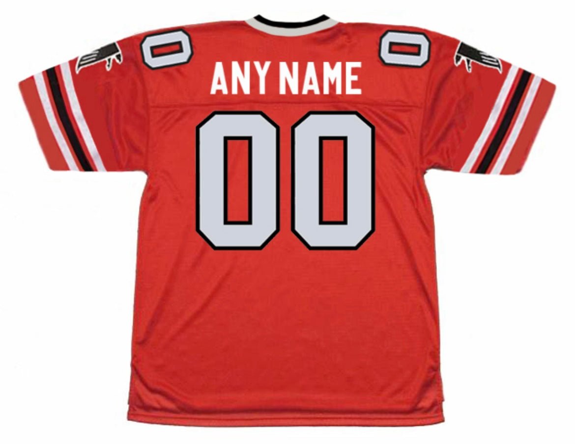 Any name & Number 1970&acirc;��s Atlanta Falcons Football Mitchell & Ness Jersey red