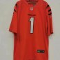 Ja&acirc;��Marr Chase Cincinnati Bengals Football Jersey orange