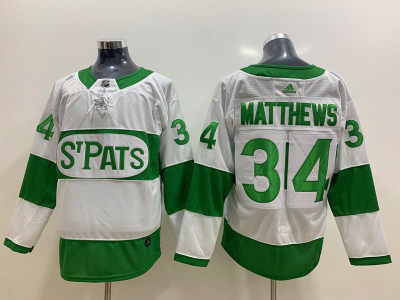 Auston Matthews Toronto Maple Leafs Jersey Saint Patrick&acirc;��s Patty&acirc;��s Day Adidas