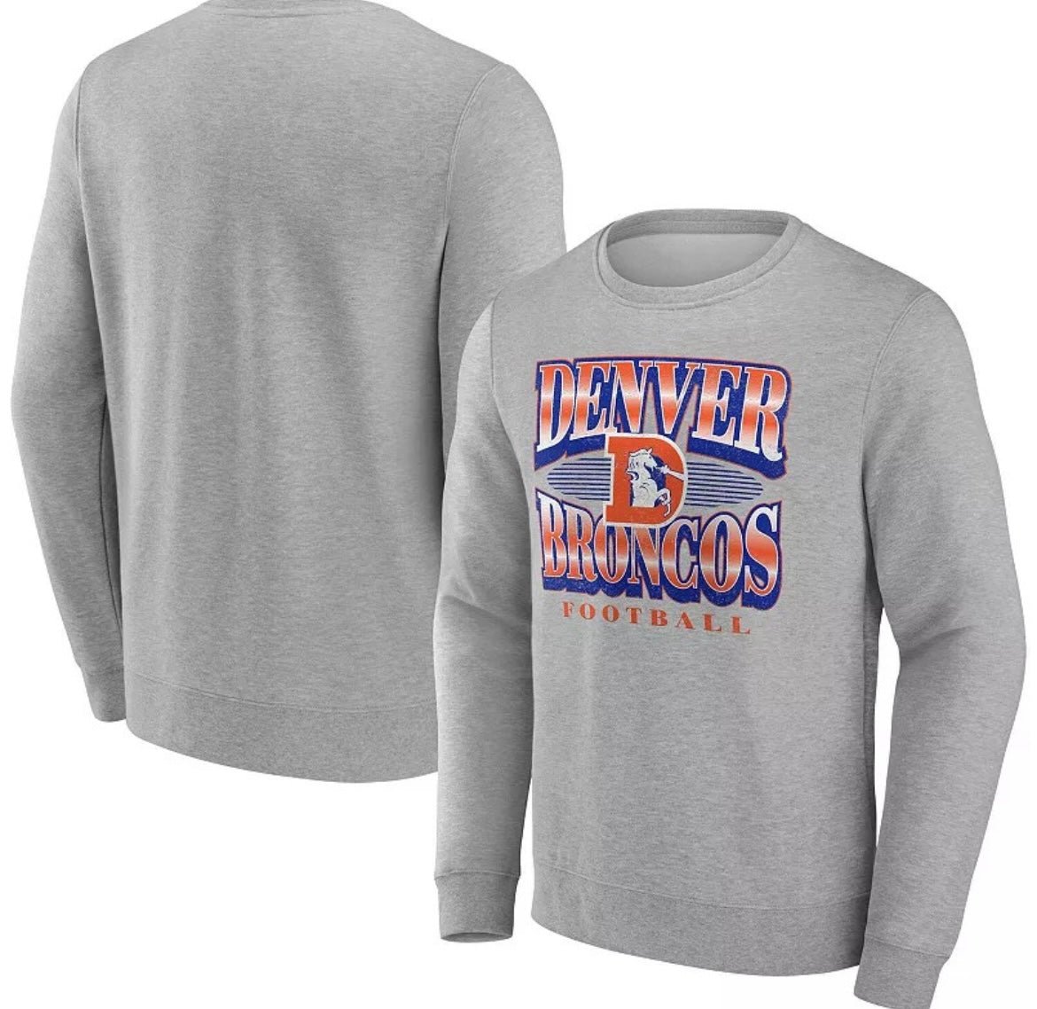 Denver Broncos Retro throwback logo Official Football crewneck sweatshirt
