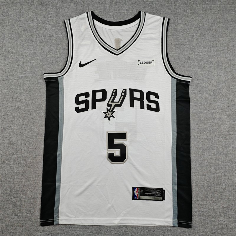 San Antonio Spurs Stephon Castle White 2024 Draft Icon Edition Basketball Jersey