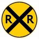 Railroad 12 Inch Diameter Novelty Round Sign