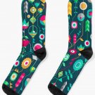 Ll334 __ Geometric Floral I Socks