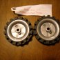 KNEX Gray Pulley-Tire Insert 2_ part 90979 and Black Tire 2.5_ part 91976