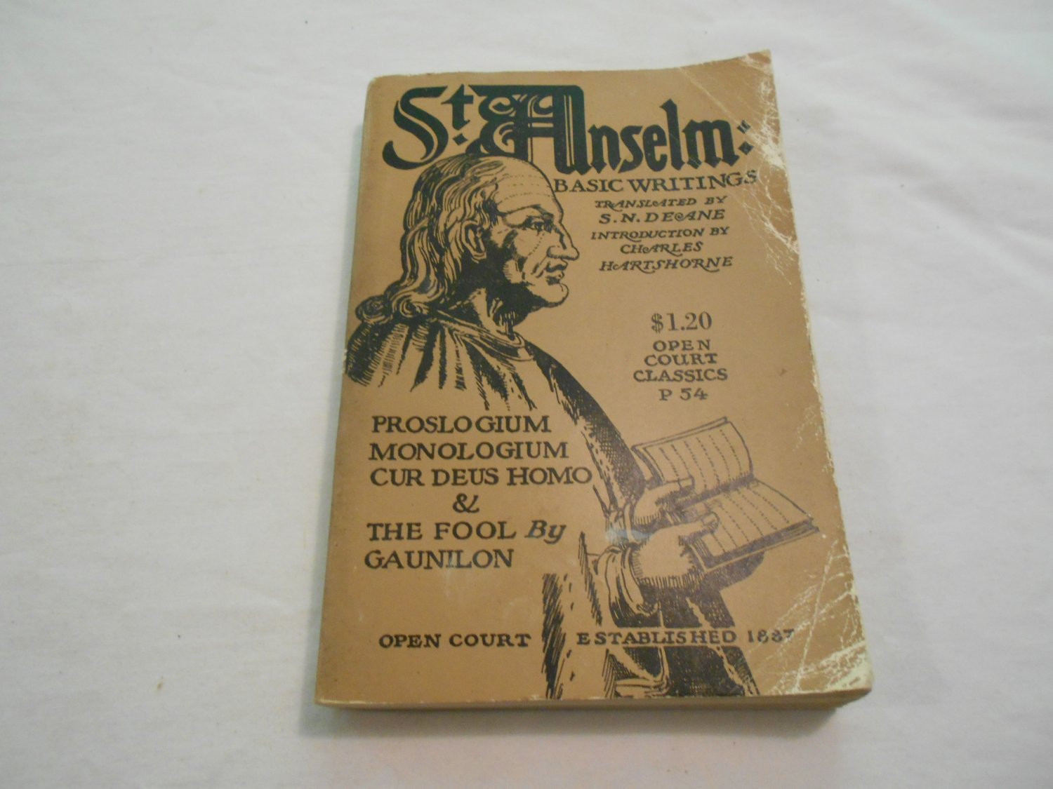 St. Anselm_ Basic Writings by St. Anselm, S. N. Deane (1964) (L2) Open Court Publishing PB