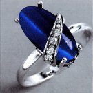 Lovely Cateye And Crystal Ring