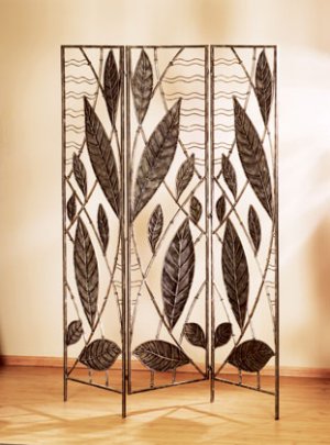 Wrought Iron Screen With Leaves