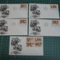 1983 US Postal Inventors FDC Cachet Set of 5 - First Day Issue - Scott #2055,2056,2057,2058