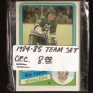 1984-85 Hartford WHALERS Team Set - O-Pee-Chee