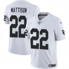 All Sizes Las Vegas Raiders #22 Alexander Mattison White 2024 Vapor Football Stitched Jersey