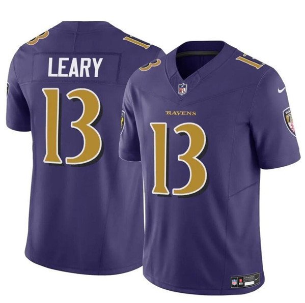 Any Size Baltimore Ravens Devin Leary Purple 2023 F.U.S.E Color Rush Jersey