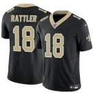 Any Size New Orleans Saints Spencer Rattler Black F.U.S.E. Vapor Limited Football Jersey