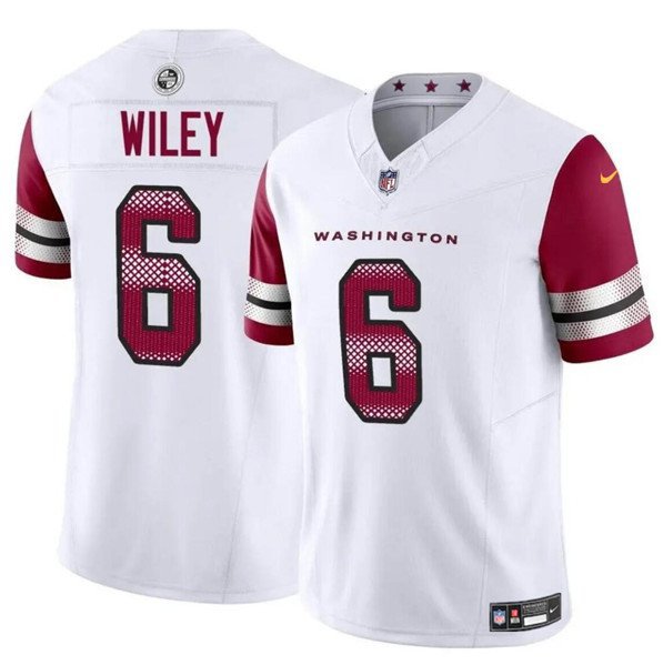 Any Size Washington Commanders Michael Wiley White 2024 F.U.S.E. Vapor Limited Football Jersey
