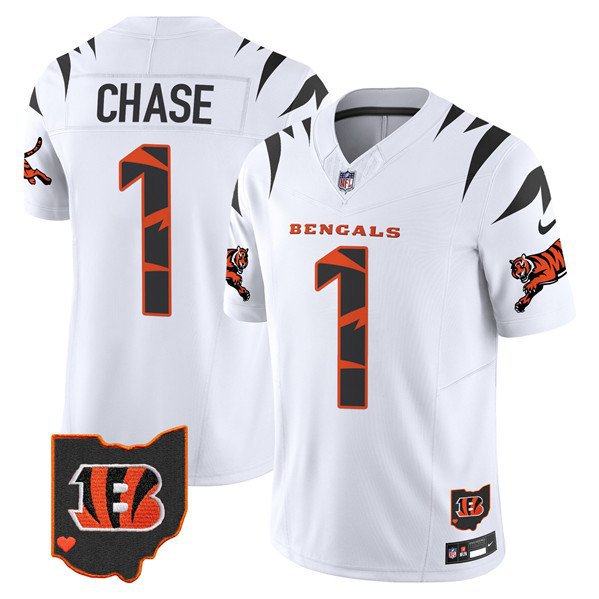 Any Sizes Cincinnati Bengals Ja'Marr Chase White F.U.S.E. Special Vapor Football Jersey