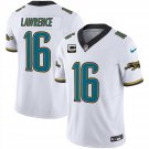 Jaguars #16 Trevor Lawrence Throwback Vapor Limited White Jersey