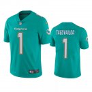 Men & Youth #1 Tua Tagovailoa Miami Color Rush Limited Aqua Jersey