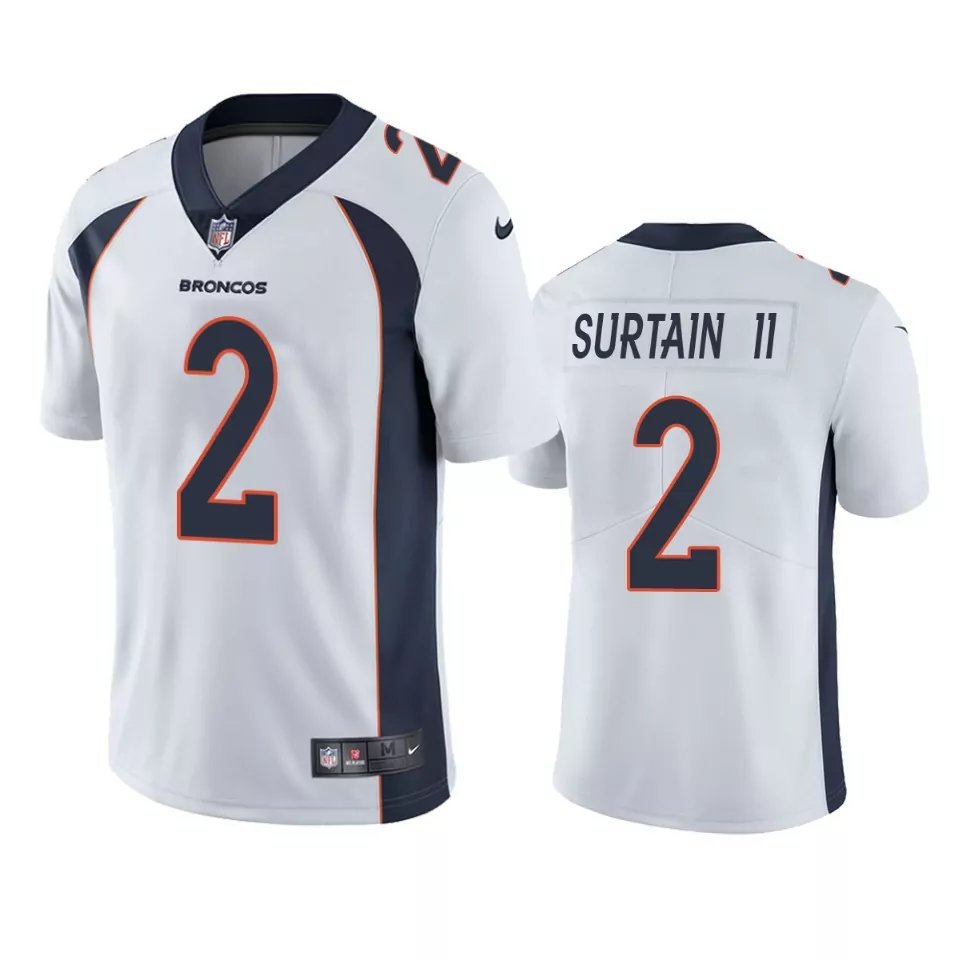 Men & Youth #2 Patrick Surtain II Denver Broncos Color Rush Limited White Jersey