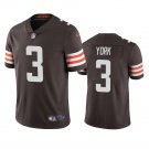 Men & Youth #3 Cade York Cleveland Browns Color Rush Vapor Limited Brown Jersey__1699